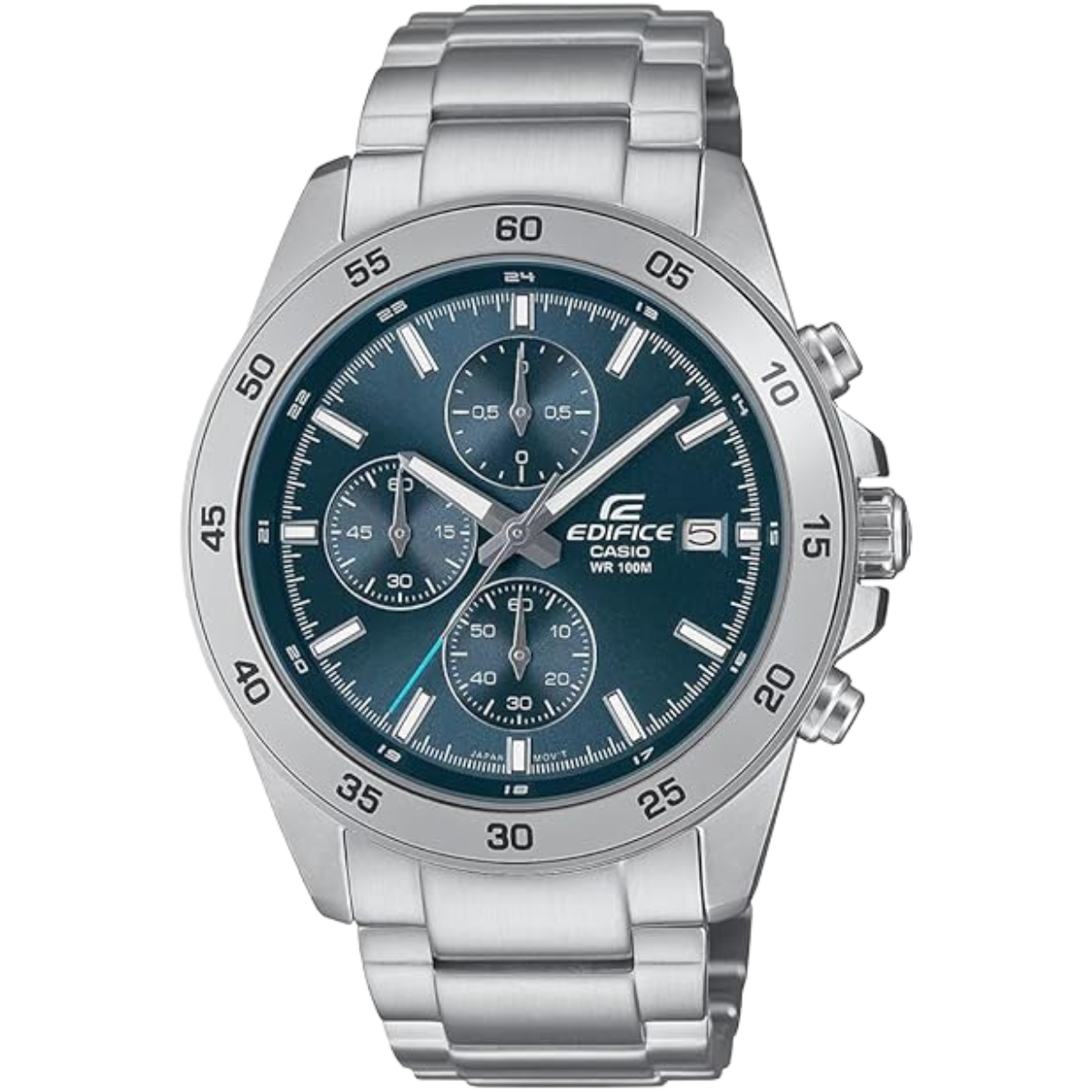 Casio Edifice Dark Blue Dial Men’s Chronograph – Stainless Steel | 100M ...